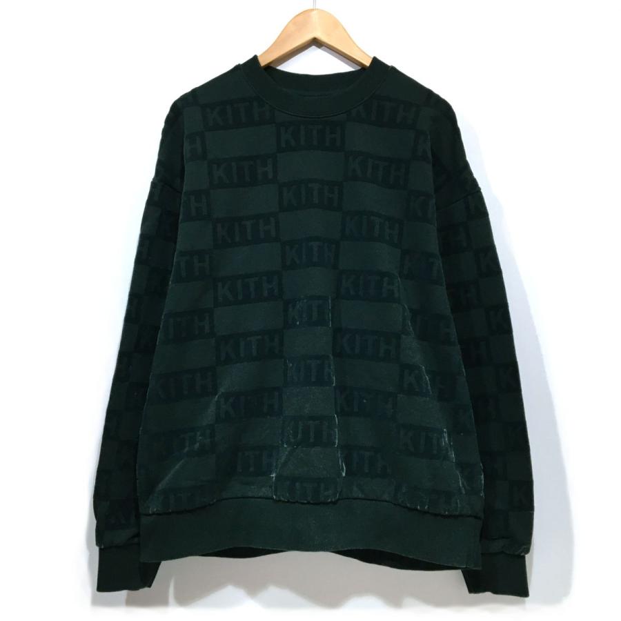 正規品 KITH キス パネルボーダーロゴパーカー グリーン 希少カラー】KITH キス パーカー L(XL相当) ボックスロゴ 刺繍 ミント