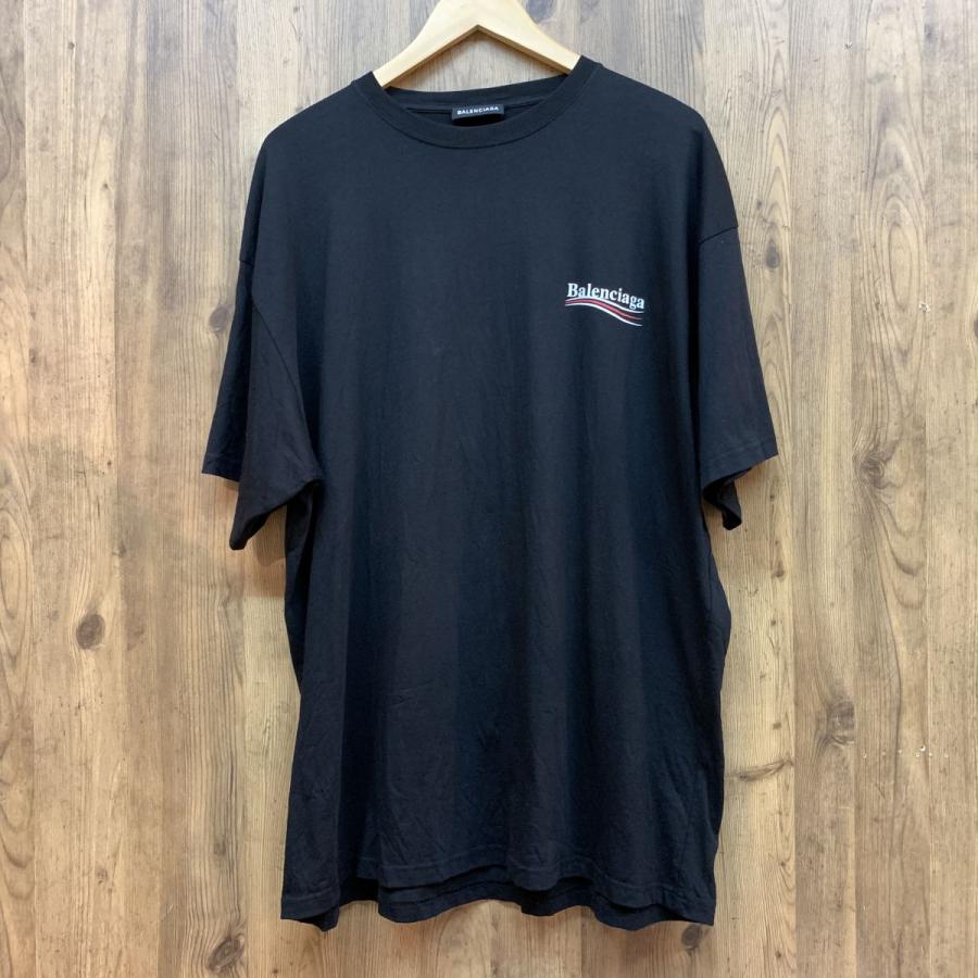 tu131s BALENCIAGA バレンシアガ ロゴTシャツ ブラック XXLサイズ 