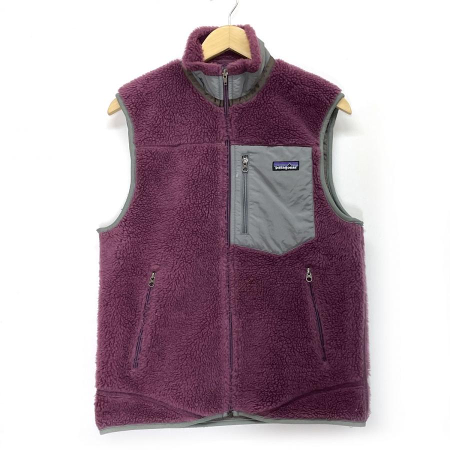 Patagonia パタゴニア フリースベスト メンズS パープル RM51884 ※中古