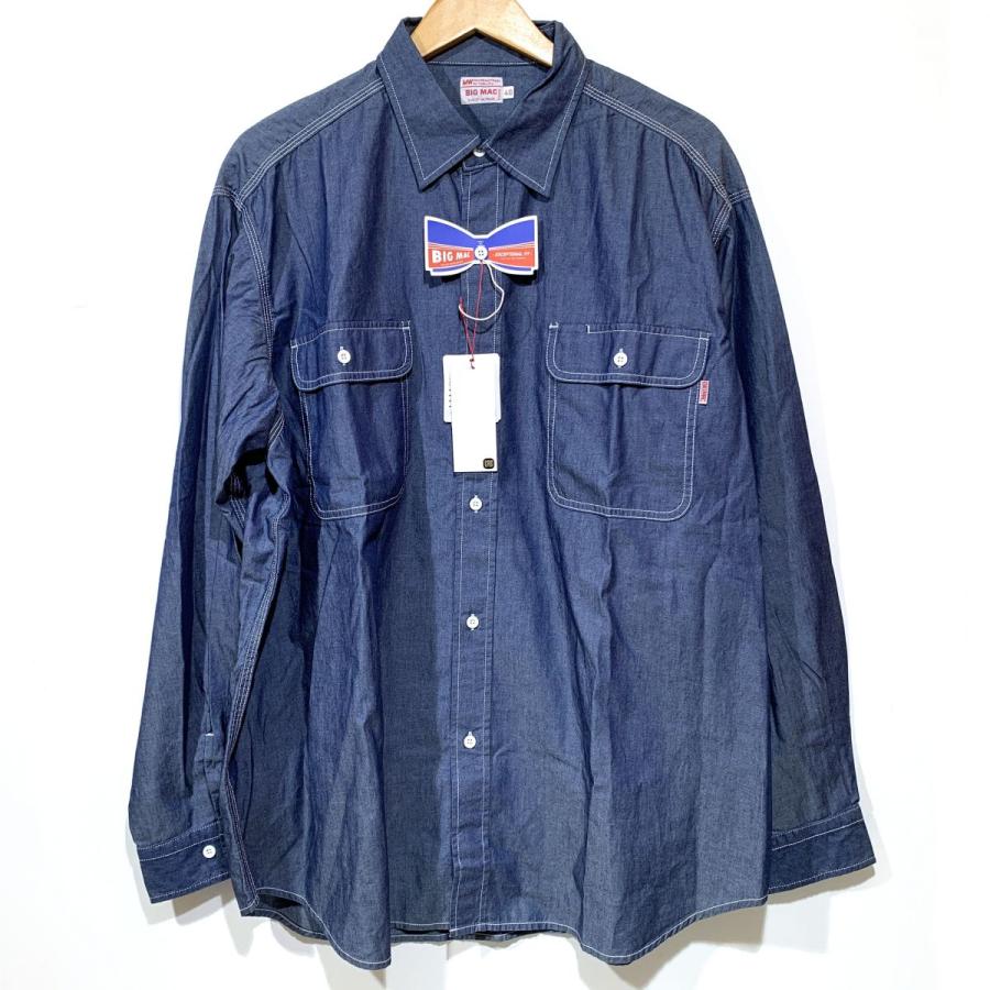 新古品】 BIG MAC ビッグマック 長袖 シャンブレーシャツ サイズ40（L