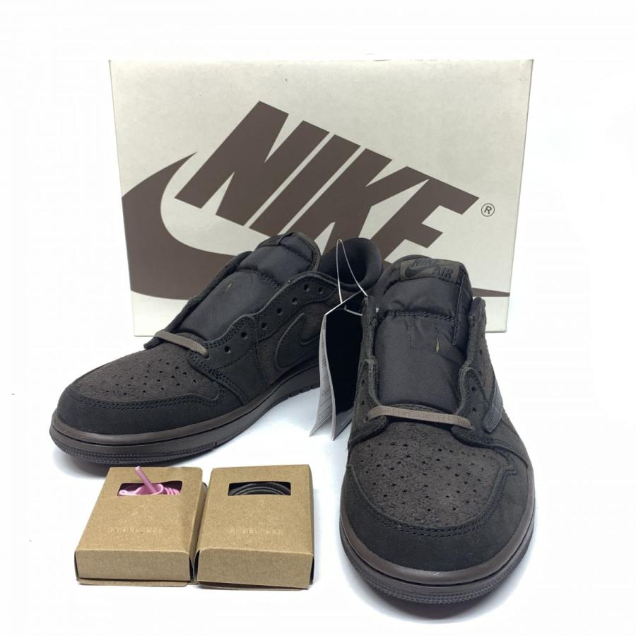 新古品】 Travis Scott × Nike Air Jordan 1 Low OG SP Velvet Brown 