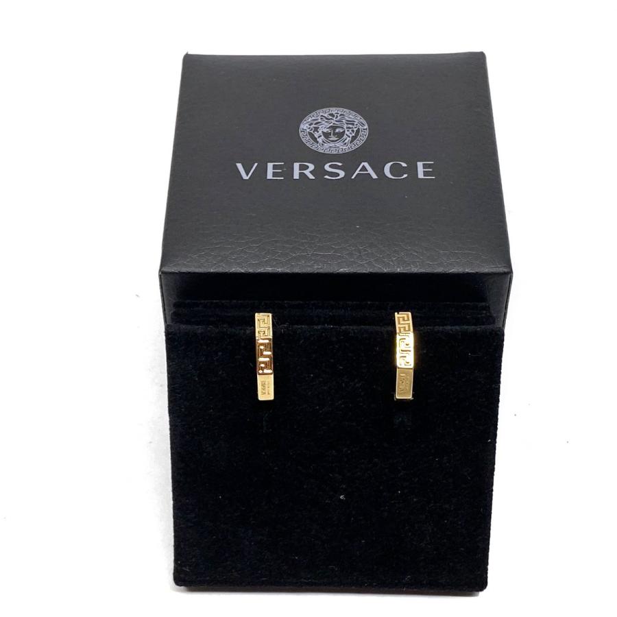 VERSACE ヴェルサーチェ グレカ模様 フープピアス アクセサリー ※中古