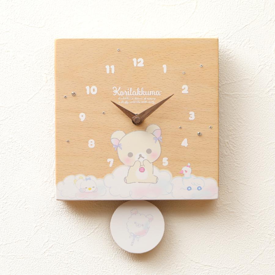 リラックマ りらっくま 木の時計 置き時計 掛け時計 お祝い プレゼント