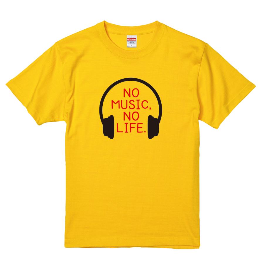 おもしろパロディTシャツ 「NO MUSIC NO LIFE／ヘッドフォン