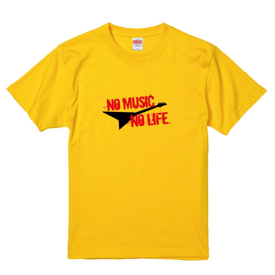 おもしろパロディTシャツ 「NO MUSIC NO LIFE／ギター」 ジョーク