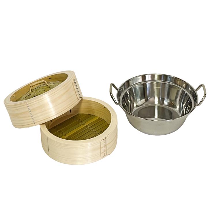 ひのき せいろ 鍋付き 27cm IH対応 国産 セット 中華せいろ 木製 檜 桧
