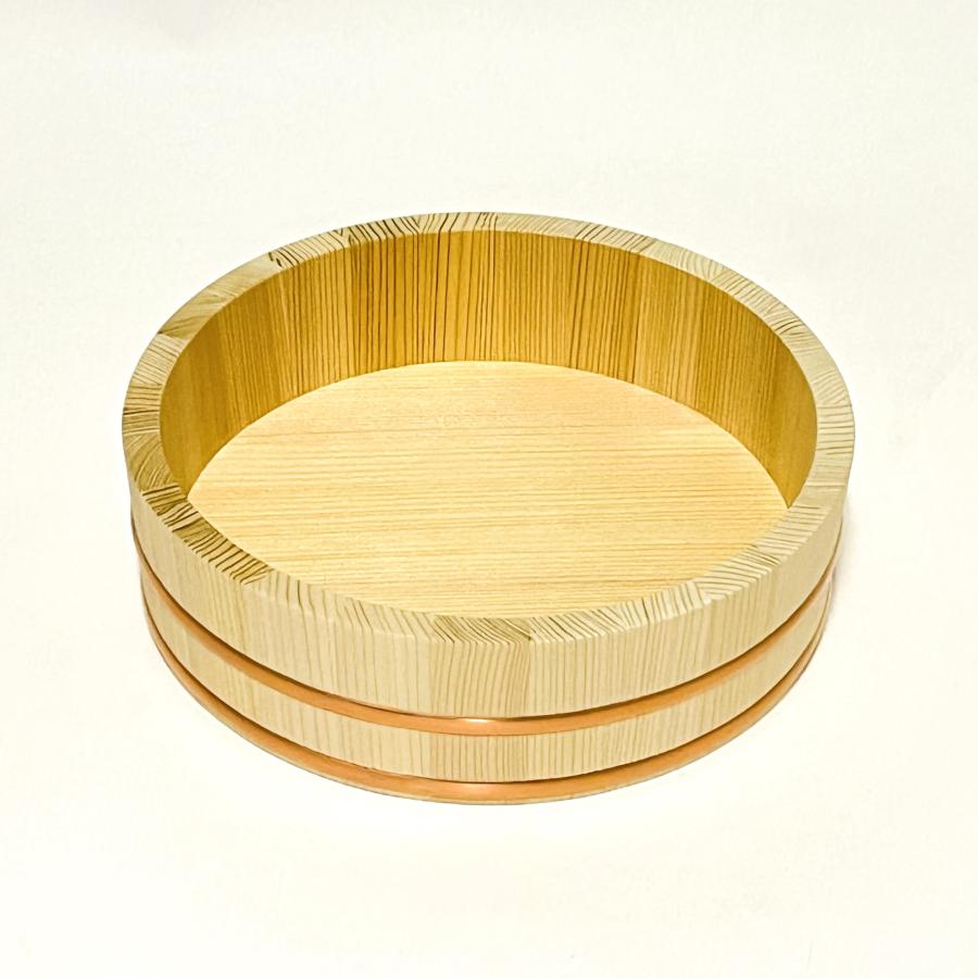 【新品未使用品　木曽さわら】超特大　木製 銅箍　飯台 寿司桶 木桶 楽天市場】山一 すし飯台 27cm 2合 すし桶 飯台 飯切 半切 木曽