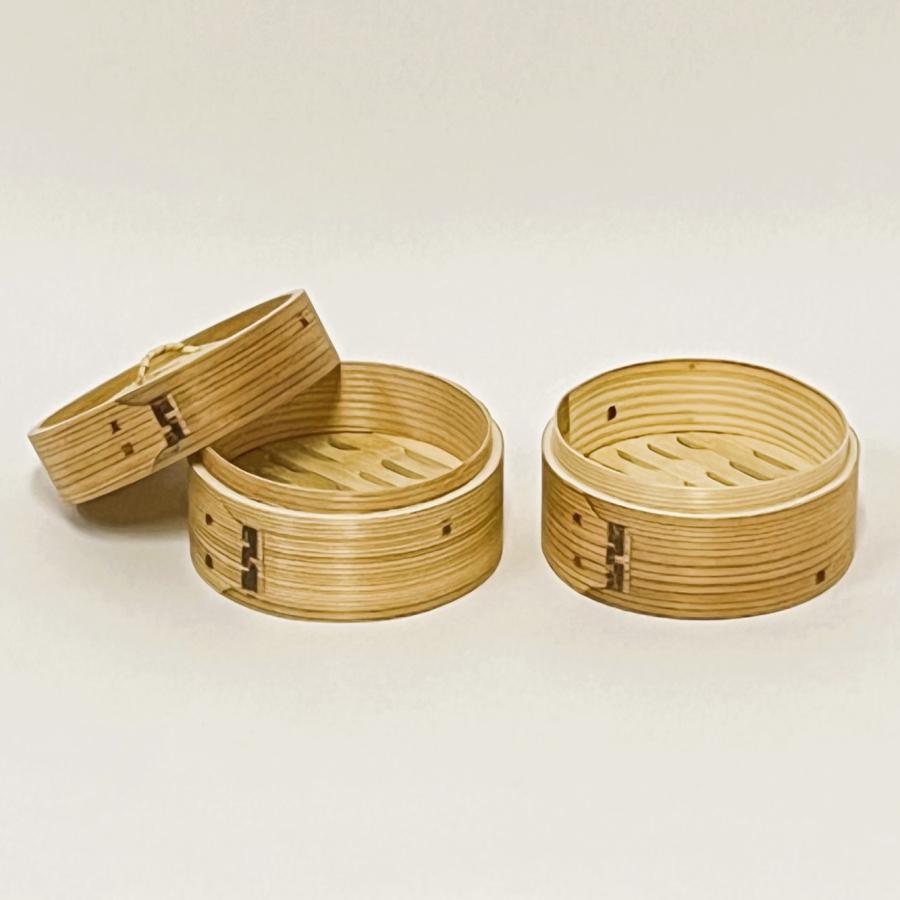 木製 　２段のセイロ　フタ付き せいろ 2段 13cm 中華せいろ 木製 セイロ 蒸し器 蒸篭 蒸籠 天然