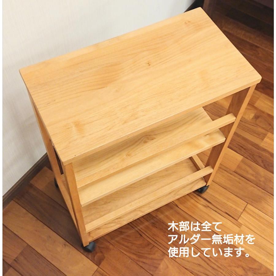 テーブルワゴン デスクワゴン キャスター付き 収納カート アルダー