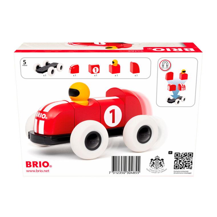 BRIO（ブリオ） 木のおもちゃ マグネット式 レーシングカー つみき