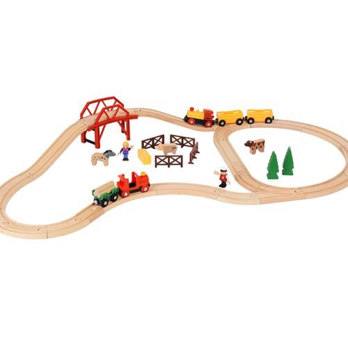 コモック限定 Brio ファーム トレインセット 数量限定品 特製プラケース入り 木製レール セット 3歳 おもちゃ 知育玩具 Br 木の おもちゃ コモック 通販 Yahoo ショッピング