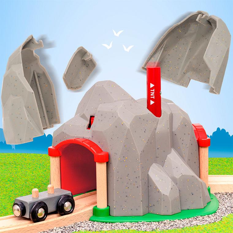 BRIO（ブリオ） 木のおもちゃ 木製レール ダイナマイトトンネル 