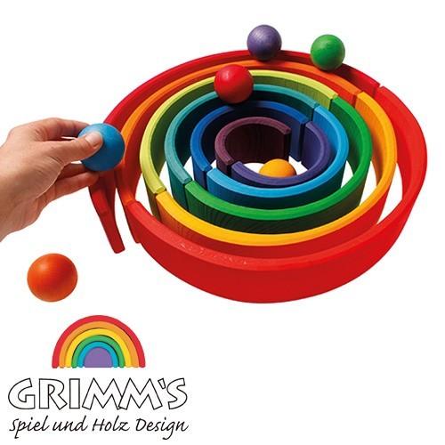 木のおもちゃGRIMM'S グリムス社 アーチレインボー大 虹色トンネル 