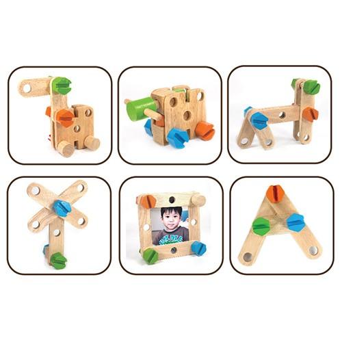 おまけ付き 収納袋 木のおもちゃ 出産祝い I'm TOY アイムトイ ABC