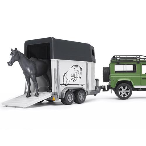 Bruder ブルーダー 車 Land Rover Def.ワゴン\u0026馬牽引トレーラー 3歳 02592 入園 入学_1