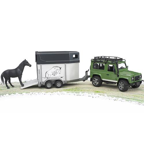 Bruder ブルーダー 車 Land Rover Def.ワゴン\u0026馬牽引トレーラー 3歳 02592 入園 入学_2