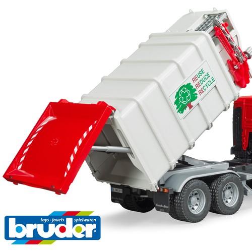 Bruder ブルーダー おもちゃ 車 MAN 横開きごみ収集車 RED 3歳 03761 エムアーエヌ 入園 入学の画像