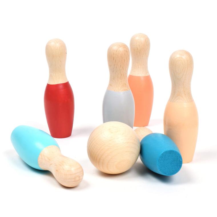 木のおもちゃ TOY CREOトイクレオ ウッデン キッズボウリングセット