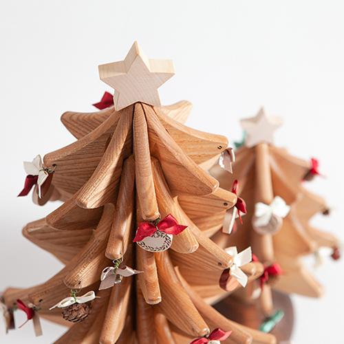 クリスマスツリー オルゴールツリー 聖しこの夜 木製 Oak Village オルゴールツリー・スタンダード（聖しこの夜） 木のおもちゃデポー