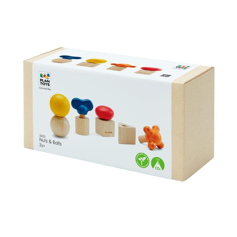 木の玩具まとめ売り　木製14点セットボーネルンド　PlanToys nic社など プラントイ（PLANTOYS） 木のおもちゃ 知育玩具 ナット&ボルト 知育