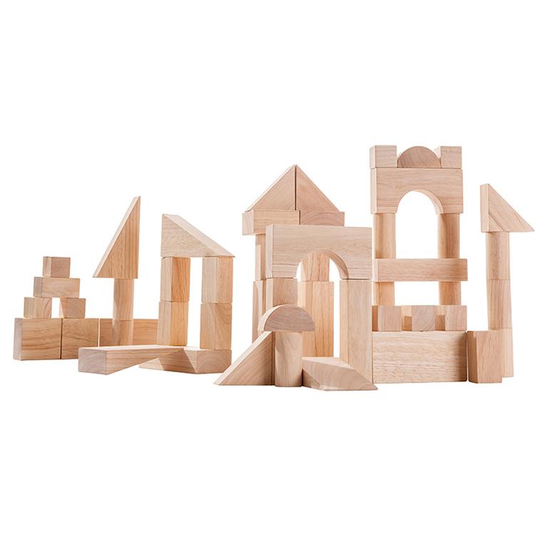 木のおもちゃ Plantoys プラントイ ユニットブロック50 2 積木 つみき 50ピース お誕生日 1歳半 2歳 おうち時間 子供 プレゼント 贈り物  木製玩具 おうち時間の画像