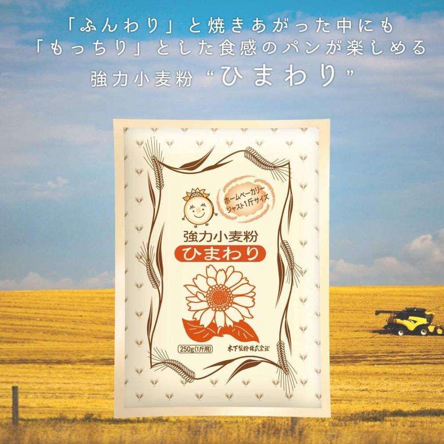 木下製粉 ひまわり 3袋 750g (250g×3) パン用 小麦粉 強力粉 ファリーナコーポレーション｜kinoshita｜02