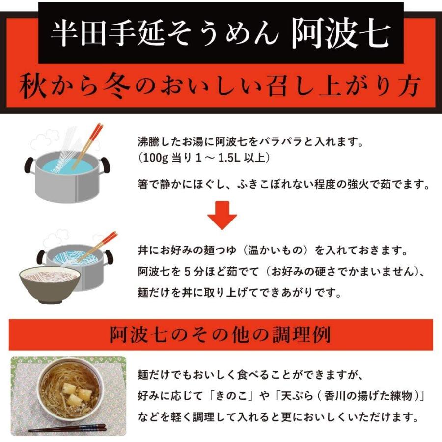 半田 手延そうめん 阿波七 2.4kg(300g×8袋) 乾麺 手延素麺 ファリーナコーポレーション | 木下製粉 | 02