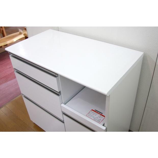 キッチンカウンター コト 幅120cm オープン レンジ台 ホワイト 白