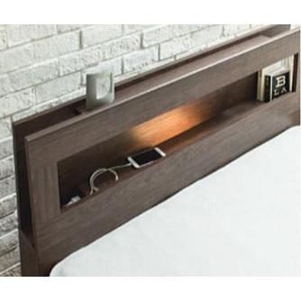 現品発送 ベッド フランスベッド ディーレクトス DL-C102-DR ダブル 引出し収納 フレームのみ 収納 棚 LED照明 コンセント付き 国産 日本製 開梱・設置サービス 【MYK2723014820】(96800円)