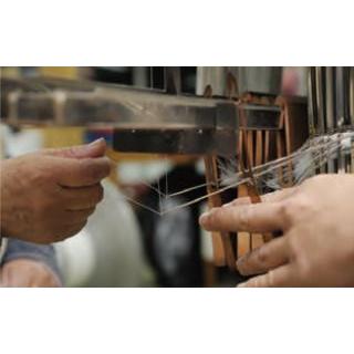 こたつ布団 コタツ布団 KF-389 長方形 105〜120cmこたつ用 掛・敷 セット 格子柄 和柄 絣技法 オーガニックコットン ファブリック 布 厚手 国産 日本製の画像