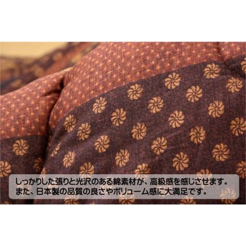 こたつ布団 コタツ布団 掛布団 敷布団 セット万葉 まんよう 長方形 180cmこたつ用 和 モダン フィットキルト加工 撥水加工 綿 厚手 国産 日本製_2