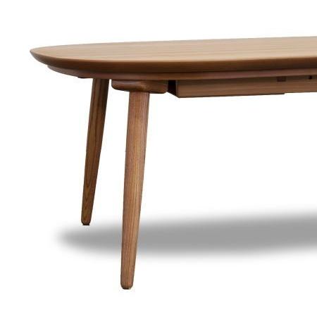 こたつ 家具調こたつ コタツ ラスモ Rasmo ウォールナット 幅120cm リビング 豆型 かわいい カジュアル 国産 日本製の画像