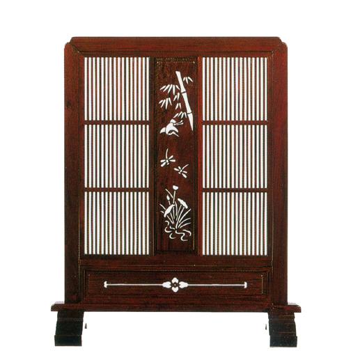 唐木衝立 竹透かし3.5尺 花梨 : 木下家具 - 通販 - Yahoo!ショッピング