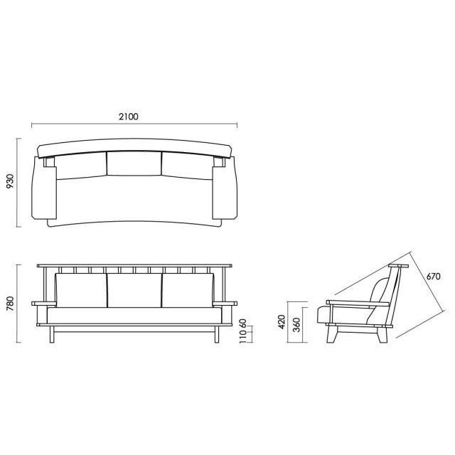 WAZA ワザ　３人掛けソファ　3Pソファ　国産　和モダン　天然木 ソファ ソファー 極WAZA ワザ 3P 三人掛け 幅210cm 天然木