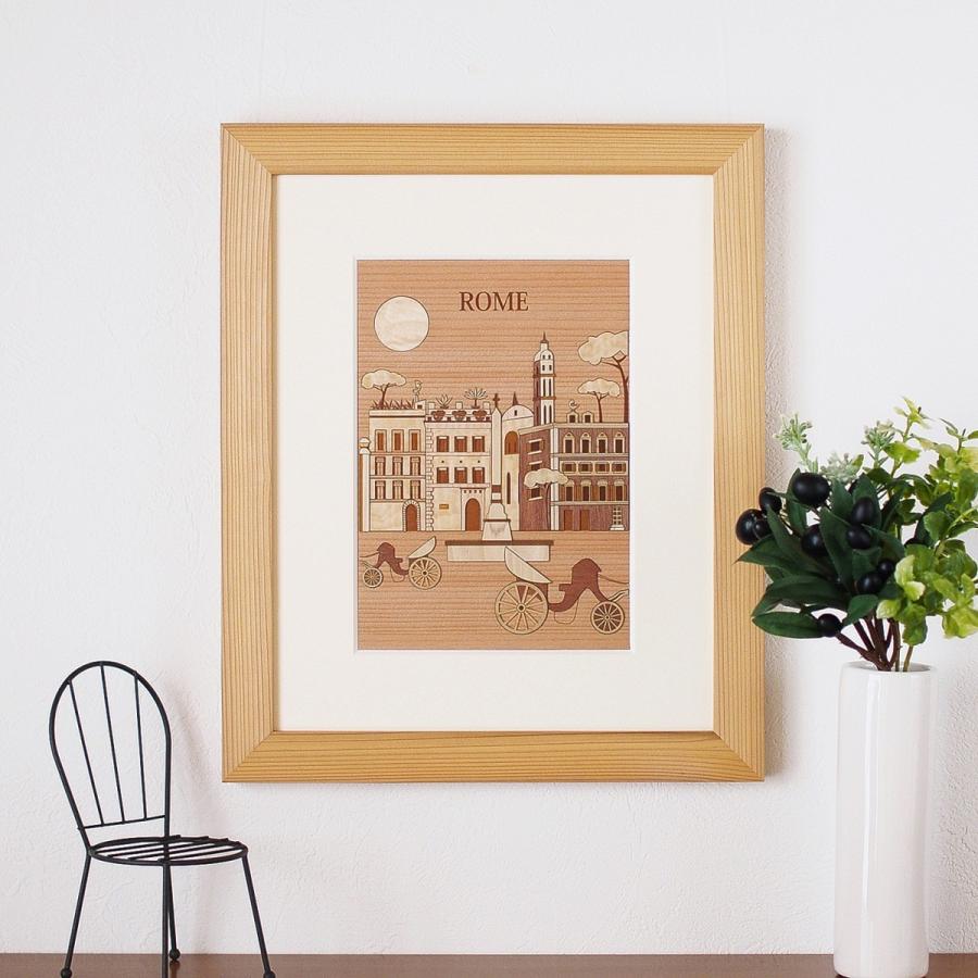 天然杉の額縁（八ツ判・木はり絵ミディアムレベル用・アクリルカバー