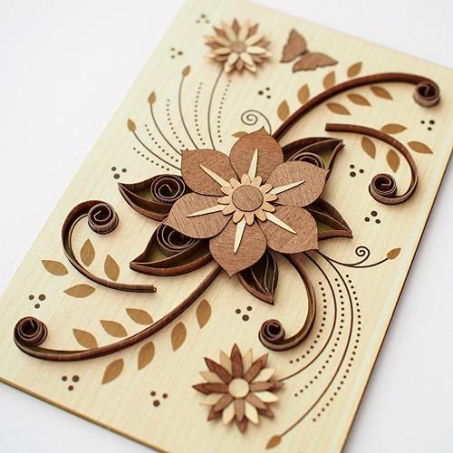 木はり絵手作りキット ナチュラルフラワー ペーパークイリングの技法と木はり絵を組み合わせた木製アート ギフトにもどうぞ Kqb 002 きのわ Yahoo Shop 通販 Yahoo ショッピング