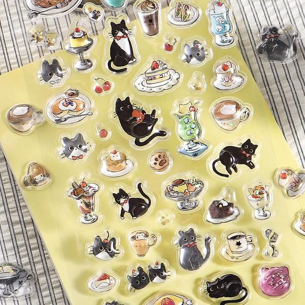 5月販売予定】 「きゅるるんシールvol.2(喫茶クロネコ)」 : 金箔屋本舗