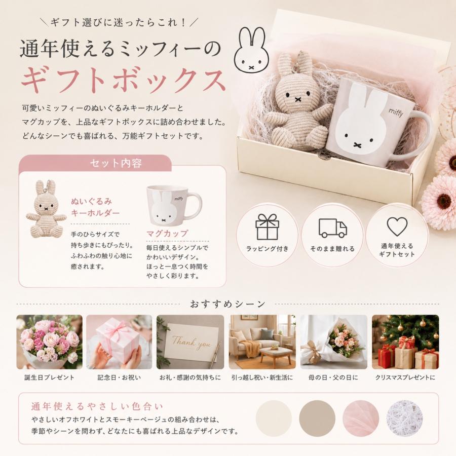 Miffy（ミッフィー） ギフトセット マグカップ ぬいぐるみ