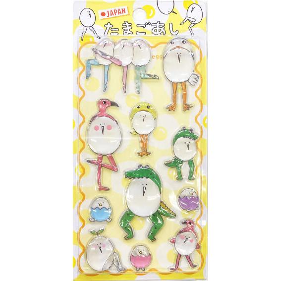 たまごあし「ぷっくりシール(6枚セット)」 : 金箔屋本舗Gold-shop