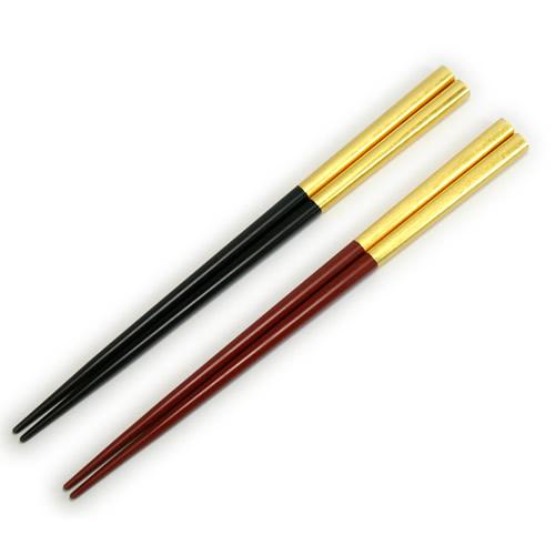金箔箸 「半塗・黒／朱」 : 金箔屋本舗Gold-shop - 通販 - Yahoo