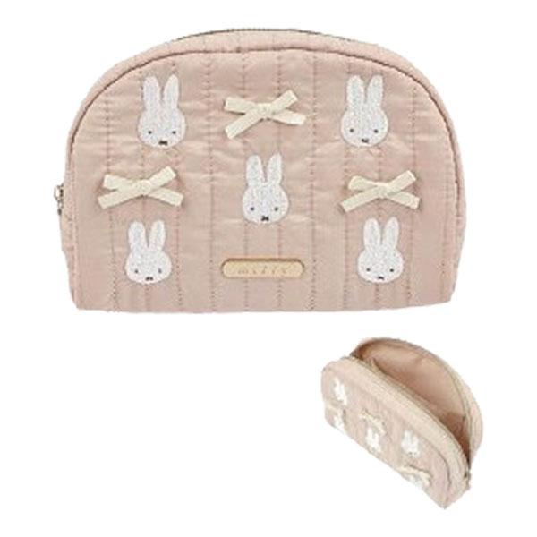 Miffy ミッフィー「my favorite ribbon miffy／ラウンドポーチ(ベージュ)」 : 金箔屋本舗Gold-shop ...