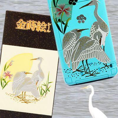 蒔絵シール「月と白鷺」 : 金箔屋本舗Gold-shop - 通販 - Yahoo