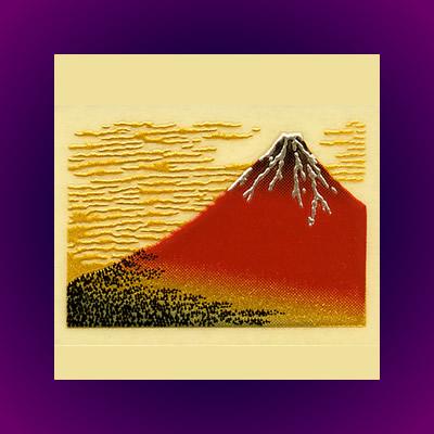 浮世絵 うつし金蒔絵「赤富士」 : 金箔屋本舗Gold-shop - 通販 - Yahoo