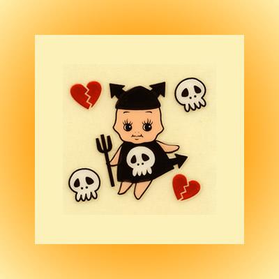キユーピー QP共和国・蒔絵ステッカー「悪魔ちゃん」 : 金箔屋本舗Gold