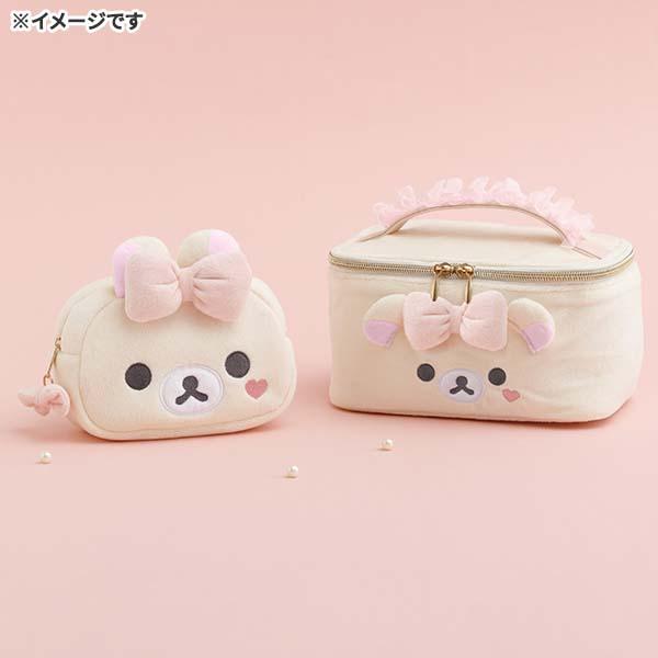 リラックマ ぬいぐるみポーチ ピンク San-X（サンエックス） リラックマ「Makeup Rilakkuma／ミラー付
