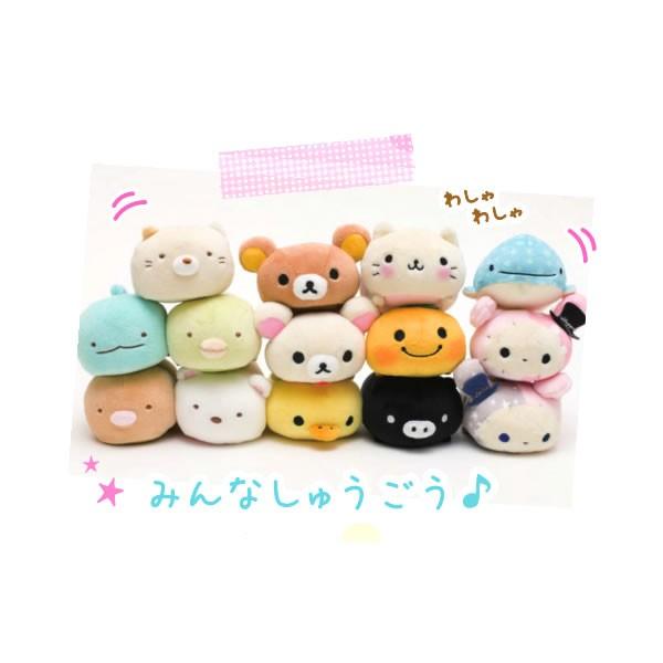 【 リラックマ 】もちぺったん てのりぬいぐるみ 4点まとめ ローソン＆リラックマ もちぺったんてのりぬいぐるみセット