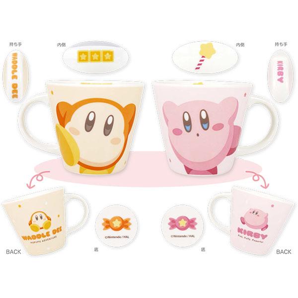 星のカービィ「ペアマグカップ(カービィ＆ワドルディ)」 : 金箔屋本舗