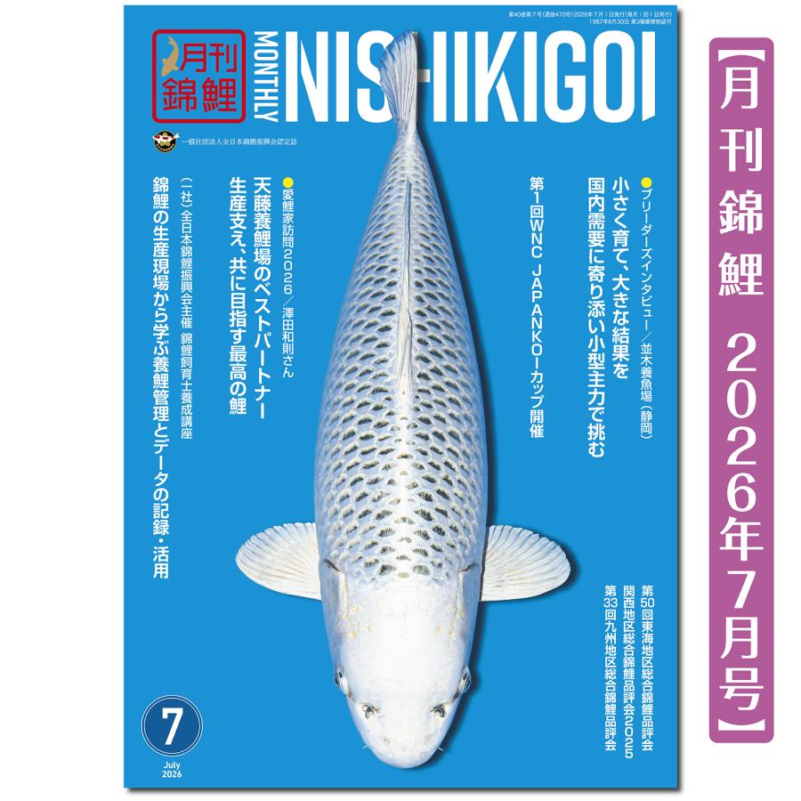 【泳ぐ宝石】月刊錦鯉　２０２６年７月号　並木養魚場／愛鯉家訪問／錦鯉飼育士養成講座 | ブランド登録なし