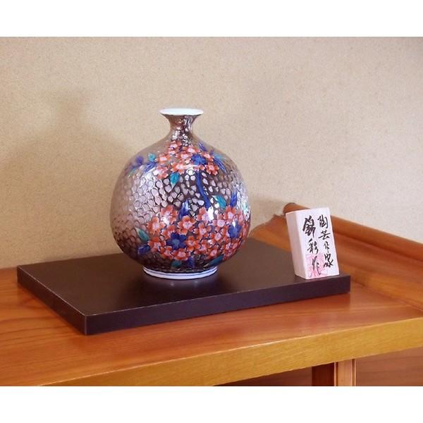 有田焼 プラチナ彩桜絵花瓶｜陶芸作家　藤井錦彩 作_3