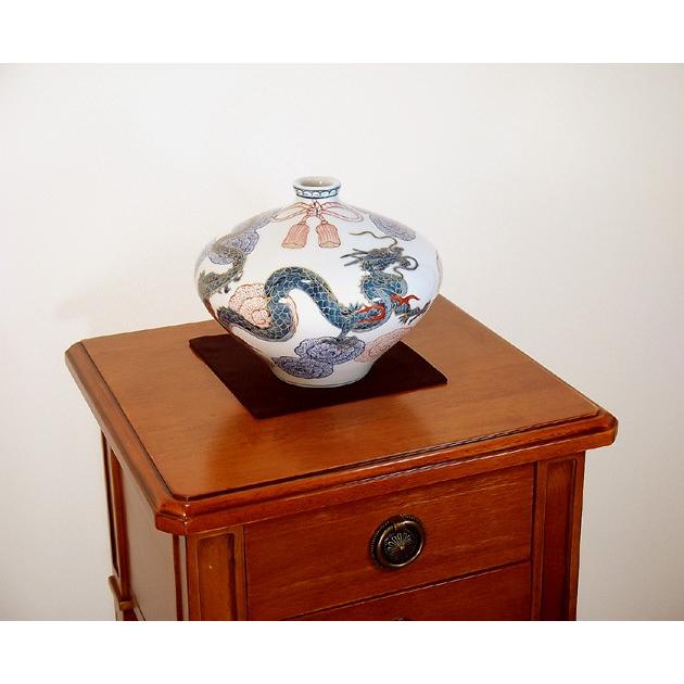 染錦金彩花結び龍絵花瓶｜有田焼 陶芸作家 藤井錦彩作 : 有田焼 藤井錦